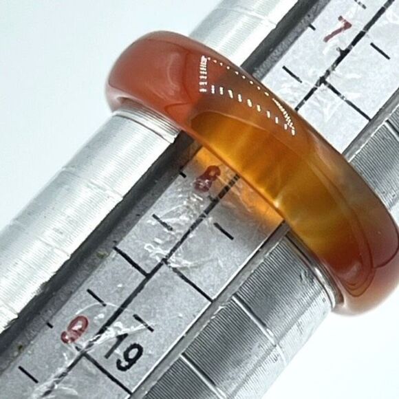 Carnelian crystal stone ring size 7.5 healing all stone no metals - Picture 2 of 8